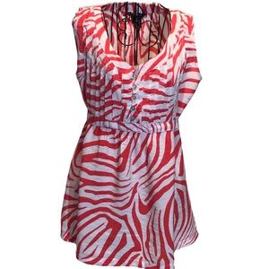 Antilia Femme Red & White Summer Tank Top